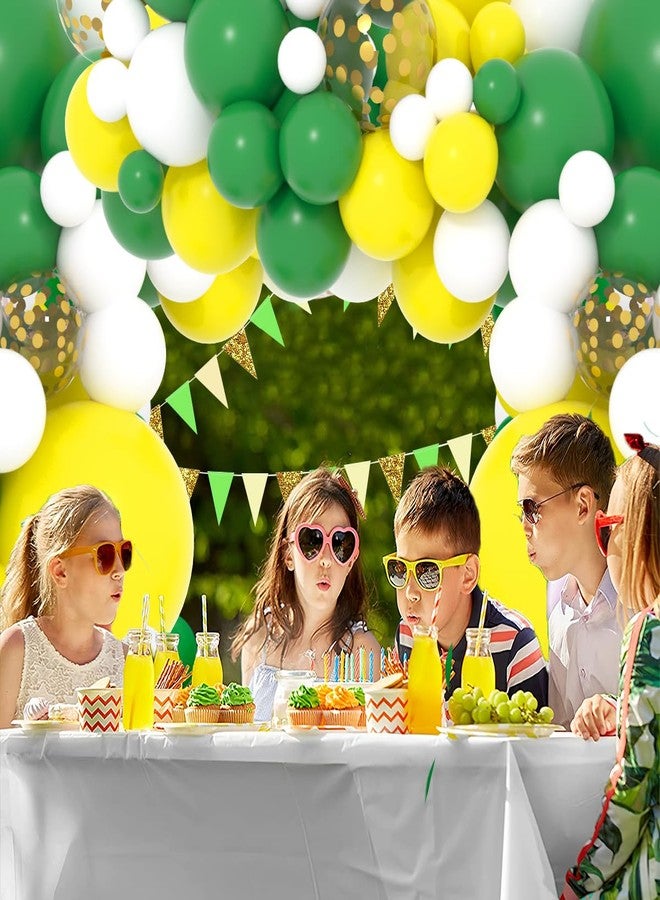 لوديو طقم قوس بالونات أخضر وأبيض بتصميم كلاسيكي - بالونات خضراء داكنة وصفراء، بالونات ذهبية لامعة، مثالية لتزيين حفلات أعياد الميلاد، وحفلات استقبال المولود، وحفلات التخرج، وحفلات الزفاف، وحفلات الحدائق الصيفية. - Image 2