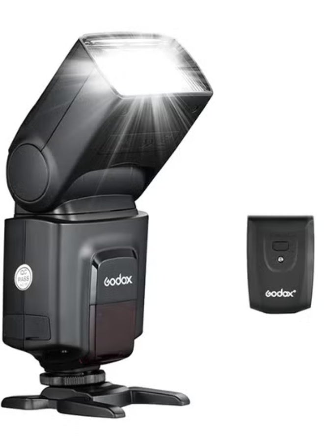 Godox TT560II Wireless 433MHz GN38 Camera Flash Speedlite Light with Built-in Receiver with RT Transmitter Compatible for Canon Nikon Sony Olympus Pentax Fuji DSLR Cameras with Standard Hot Shoe - Image 1