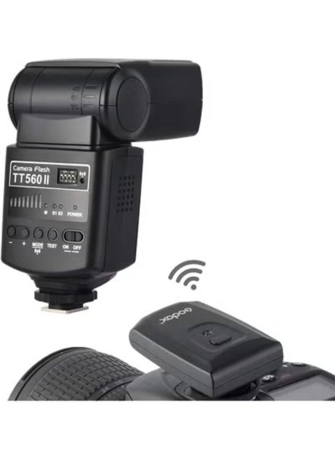 Godox TT560II Wireless 433MHz GN38 Camera Flash Speedlite Light with Built-in Receiver with RT Transmitter Compatible for Canon Nikon Sony Olympus Pentax Fuji DSLR Cameras with Standard Hot Shoe - Image 5