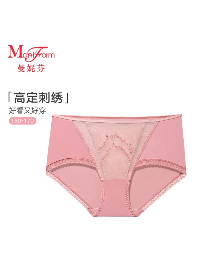 Maniform Minuet High-end Embroidered Women's Mid-waist Comfortable Seamless Breathable Cotton Lined Briefs Shorts
