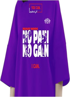 Women's Oversize T-shirt - No Pain No Gain Printed for exercise, gym and bodybuilding 006 - pzsku/Z15E7AE81D3EDEB2B7FBBZ/45/_/1692570447/e445be1a-138c-40d8-a895-6e2811fa159a