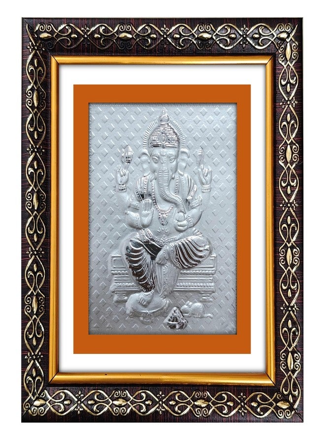 ARTSMINE 999 Silver Shri Ganesha Wall Frame - Certified Silver Art|Premium Finish|Auspicious Pooja Room Décor|Ideal for Home, Office & Diwali Gifting - 1 × Unit - Image 1