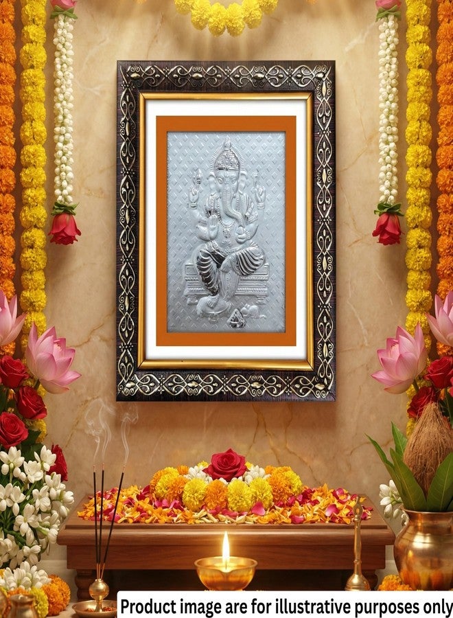 ARTSMINE 999 Silver Shri Ganesha Wall Frame - Certified Silver Art|Premium Finish|Auspicious Pooja Room Décor|Ideal for Home, Office & Diwali Gifting - 1 × Unit - Image 5