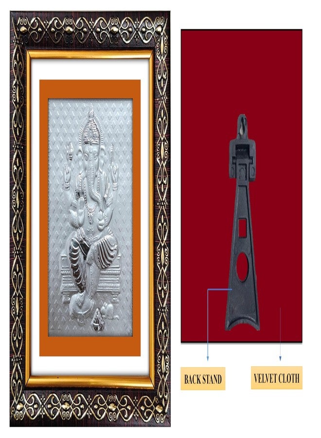 ARTSMINE 999 Silver Shri Ganesha Wall Frame - Certified Silver Art|Premium Finish|Auspicious Pooja Room Décor|Ideal for Home, Office & Diwali Gifting - 1 × Unit - Image 4