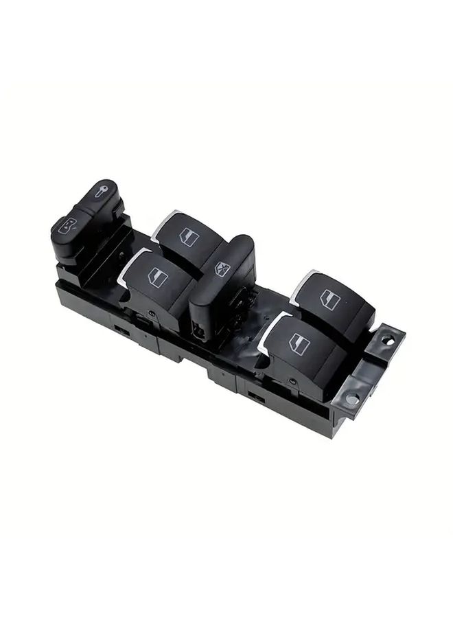 Electric Glass Lifting Switch Chrome Driver Side Compatible With VW Golf Jetta Bora 3BD959857 - Image 1