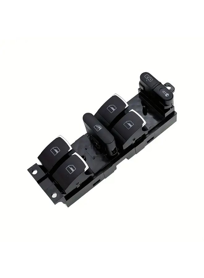 Electric Glass Lifting Switch Chrome Driver Side Compatible With VW Golf Jetta Bora 3BD959857 - Image 2