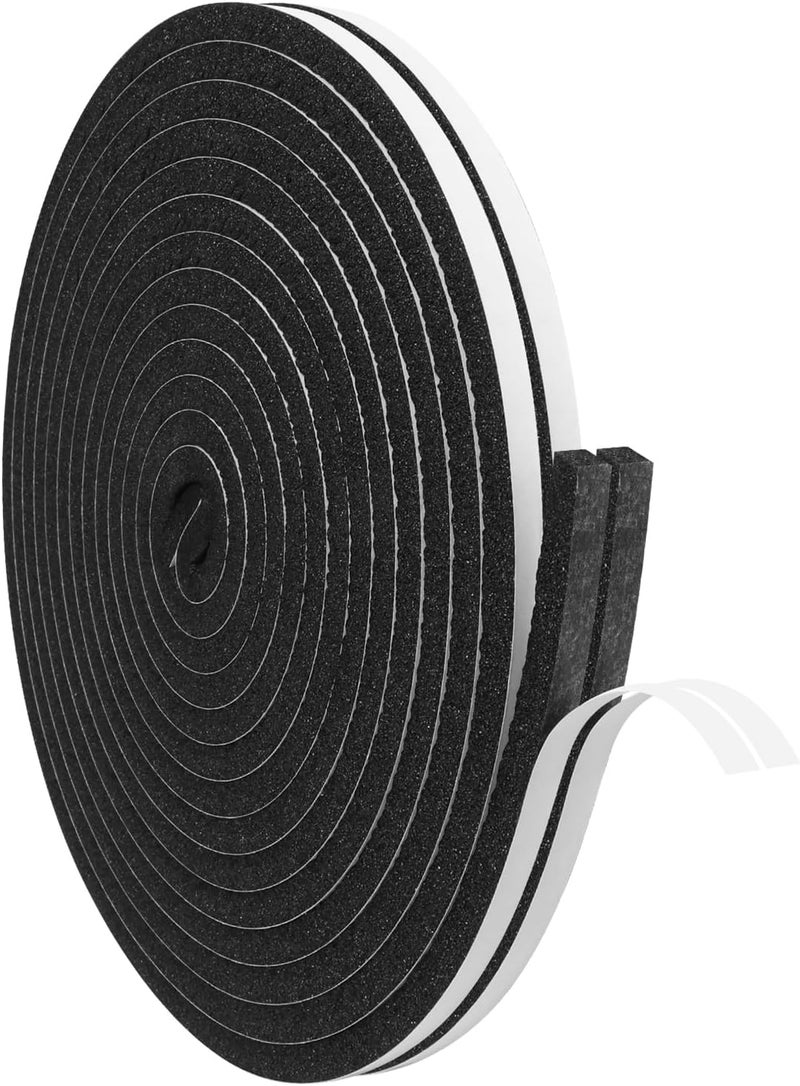 DGSL Foam Insulation Tape, 1/4In x 1/4In x 33Ft Weather Stripping Door Seal Strip for Doors and Windows,Sliding Door,Sound Proof Soundproofing Door Seal,Weatherstrip,Air Conditioning Seal Strip - Image 1