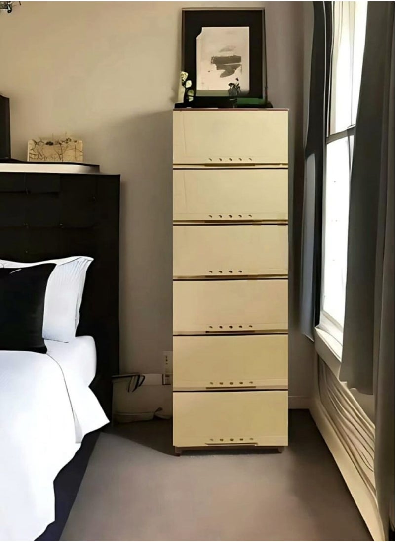 المفرج درج تخزين بلاستيك  6 طوابق متعددة الاستخدامات 42×34×124 سم  - Image 1