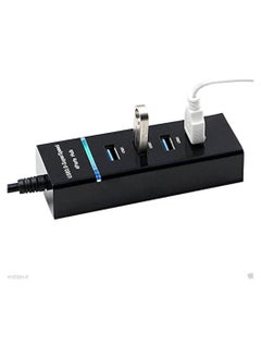 ماركة غير محددة موزع USB 3.0 عالي السرعة بأربعة منافذ مع مؤشر LED - معدل نقل 5 جيجابت في الثانية، كابل بطول 30 سم، تصميم نحيف (طراز MV)  - Image 3