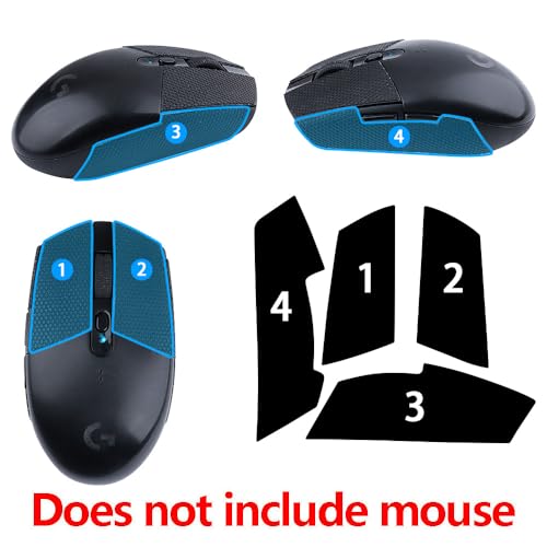 HUYUN Mouse Side Grips Sweat Resistant Pads/Anti Sweat Paste Grip Tape Cut to Fit Easy to Apply Mouse Skin Compatible for Logit G102 G203 G304 G305 G PRO Wired Gaming Mouse - Image 2