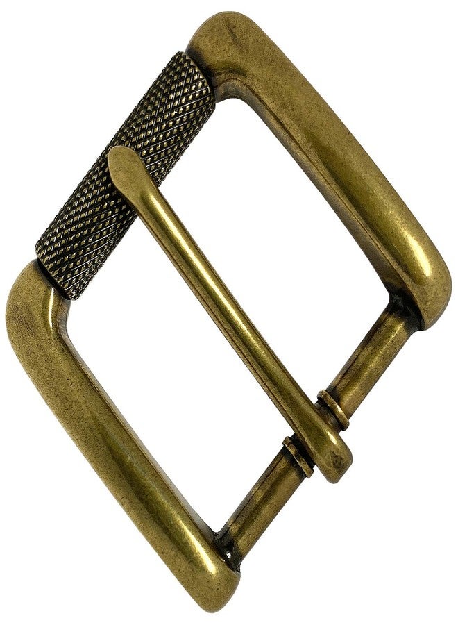 Belts.com Antiqued Brass Finish Single Prong Roller Replacement Belt Buckle, Fits 1-3/8" wide - Image 1