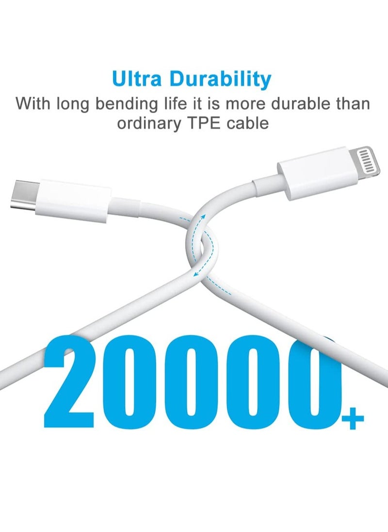 20W USB-C Fast Charger with 2M USB-C to Lightning Cable | PD Power Adapter for iPhone 13 Pro Max, 13, 12, 11, XR, XS Max, X, 8 Plus, SE 2020, iPad Pro/Air/Mini | Safe, Fast & Efficient Charging