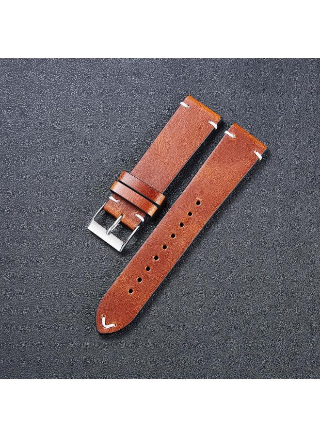 New Color Changing Outlet Leather Strap Retro Oil Wax Italian Antique Ultra Thin Watch Strap Mm