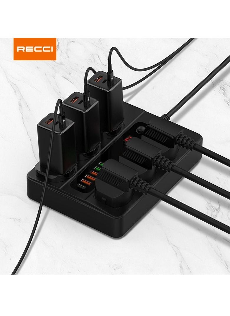 Phone Planet Recci PD+QC UK Plug Power Socket (6 AC Outlets, Type-C + 5 USB Ports  - Image 5