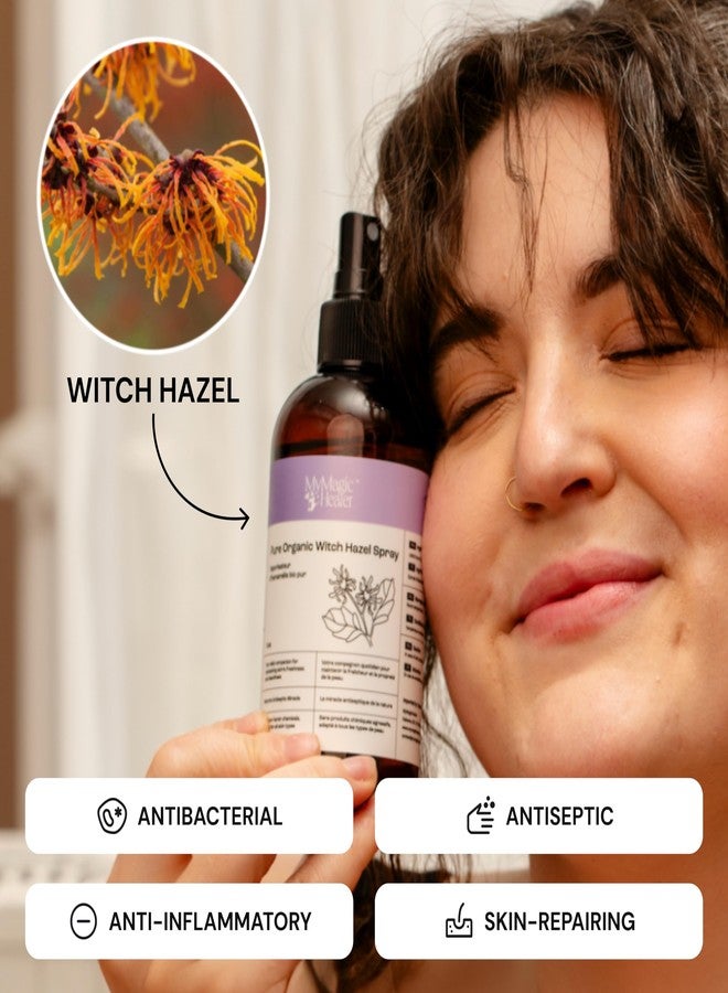 MyMagicHealer Organic Witch Hazel Spray | Calming Flare Care | Gentle Relief for Inflamed, Irritated, Swollen Skin | Ideal for Cystic Acne, Boils, Hidradenitis, Cysts, Ingrowns, and Fissures (8 oz) - Image 5