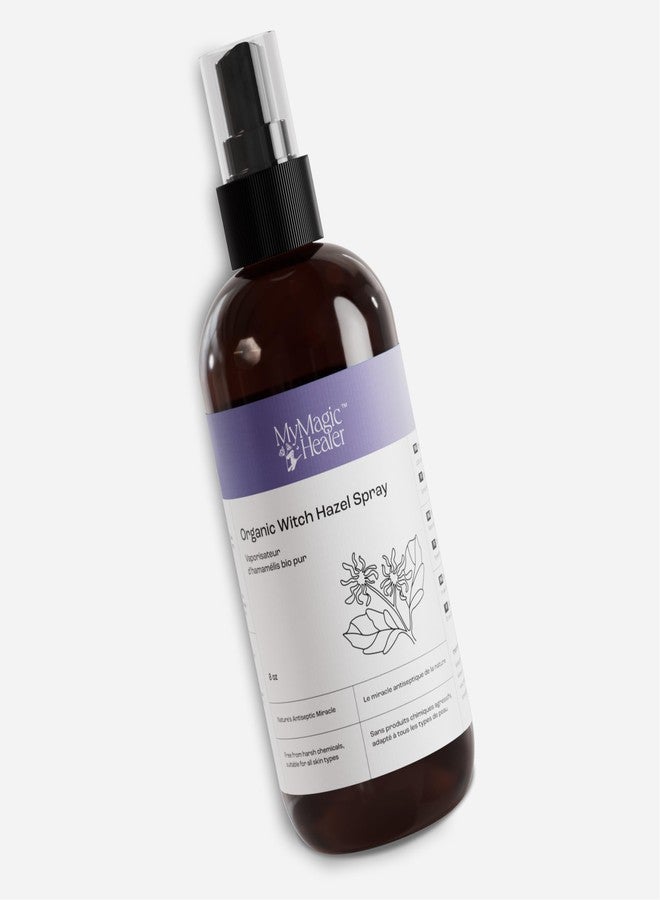 MyMagicHealer Organic Witch Hazel Spray | Calming Flare Care | Gentle Relief for Inflamed, Irritated, Swollen Skin | Ideal for Cystic Acne, Boils, Hidradenitis, Cysts, Ingrowns, and Fissures (8 oz) - Image 1