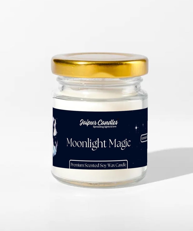 Jaipur Candles Jaipur Candles Scented Candle 60 Grams 1 Candle Fragrance Candle 810 Hours Burn Time Soy Wax Natural Essential Oil Scented Candles for Home Decor Gifting 60g Moonlight Magic