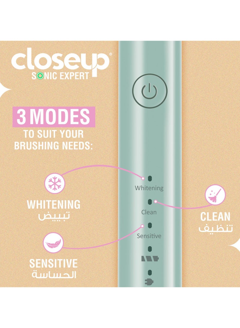 Closeup فرشاة أسنان قابلة للشحن سونيك إكسبيرت باللون الأسود - Image 5