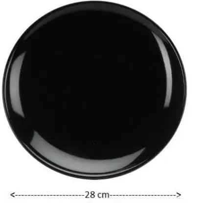 Everbuy® Gloss Finish Microwave Safe Full Plates for Home and Restaurant (28 cm) Black Dinner Plate (Pack of 3, Microwave Safe) - Image 4