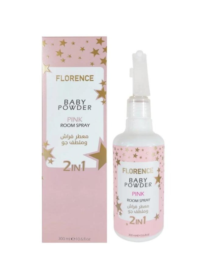 Florence Baby Powder Pink Room spray 2 in 1 300 ML  - Image 2