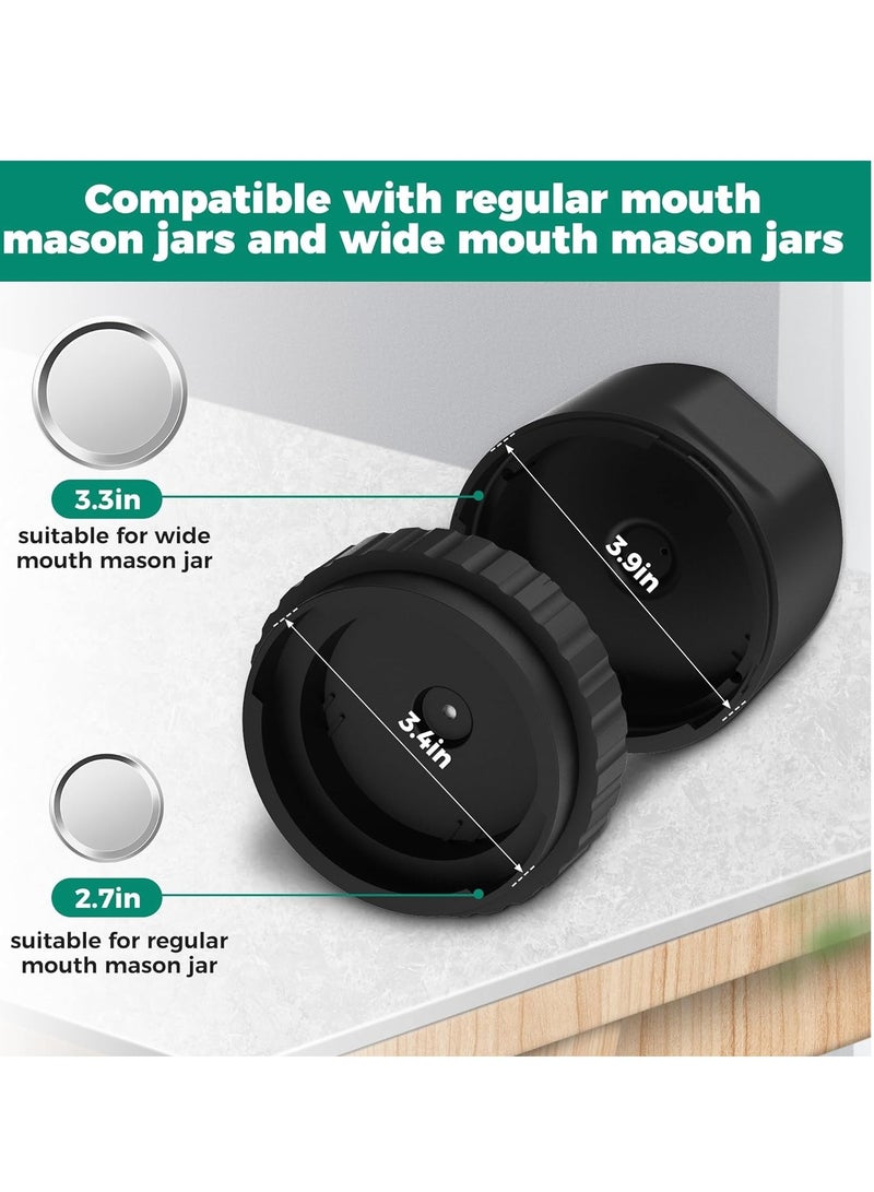 Excefore Electric Mason Jar Vacuum Sealer, Portable Vacuum Sealing Device, Mason Jar Lid Sealer, Electric Jar Sealing Machine, Air Removal for Mason Jars, Time-Saving, Electric Food Preserver With 10 Jar Lids - Image 4