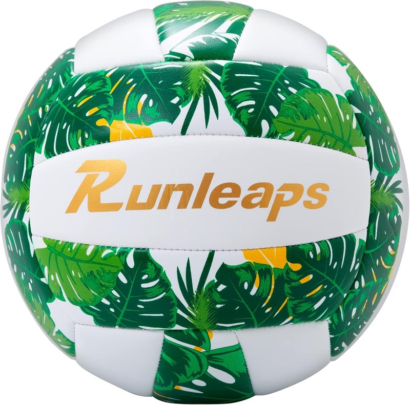 Runleaps Volleyball, Waterproof Indoor Outdoor Volleyball for Beach Game Gym Training (Official Size 5) - Image 1