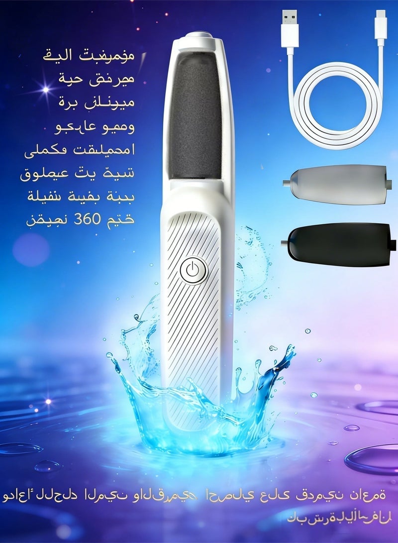 Ingrown Toenail Clipper Set, 3-Piece Wide Jaw Anti-Splash Nail Clippers for Thick & Ingrown Nails, Beveled Slant Design & Electric Callus Remover File callus Remover for Feet  Pdicure Tool Foot care Foot File- 2 Rollers Included, IPX7 Fully Waterproof Bundle - Image 3