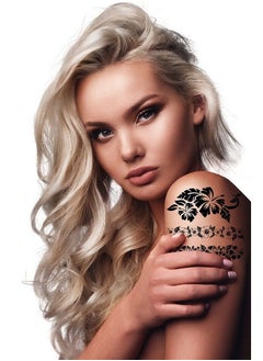 Dopetattoo Artsure 6 Sheets Temporary Fake Tattoos For Men Adults Various Hibiscus Hawaiian Tropical Flowers Temporary Fake Tattoo For Women Neck Arm Chest For Woman 3 7 X 3 7 Inch  - Image 1