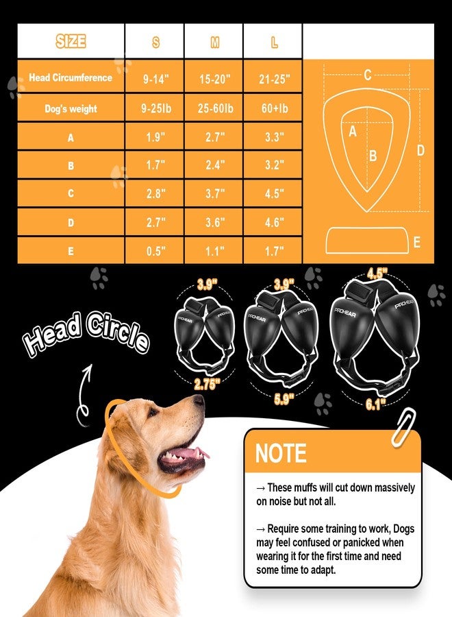 PROHEAR واقيات أذن جل بروهير أنجريد للكلاب، حماية سمعية للكلاب من الألعاب النارية، معدل تقليل الضوضاء 28 ديسيبل للرعد، مناسبة للصيد والسياحة، صغير - أسود - Image 4