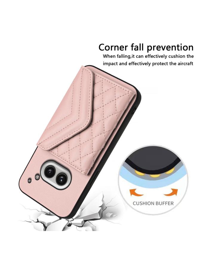 اس-توب جراب هاتف Case For Nothing Phone 2a ذو الملمس المعيني وحقيبة بطاقات RFID مع حبل طويل - Image 5