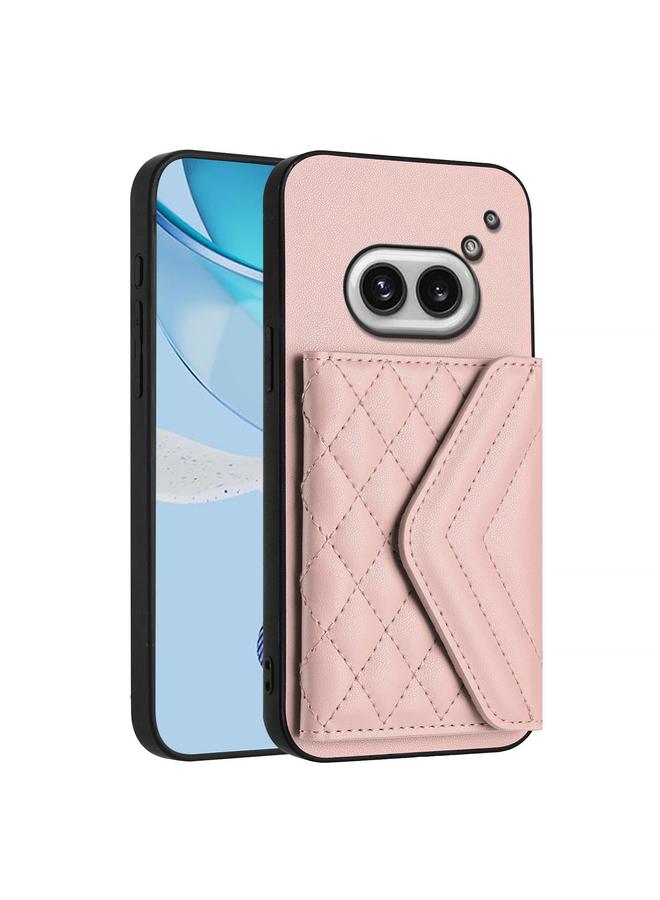 اس-توب جراب هاتف Case For Nothing Phone 2a ذو الملمس المعيني وحقيبة بطاقات RFID مع حبل طويل - Image 3