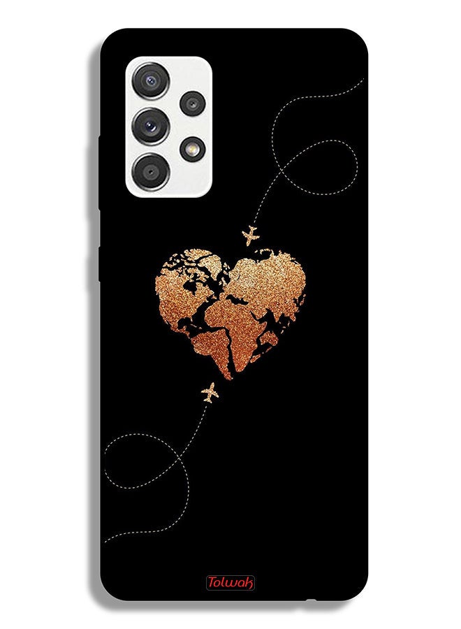 Tolwak Samsung Galaxy A32 5G Protective Case Cover Airplanes Touching Heart - Image 1