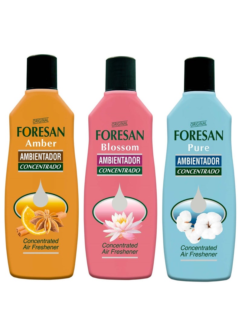 فورزان 3 عبوات معطر جو  بيور مركز برائحة النقاء معطر حمام مزيل للرائحة 125 مل للحمامات وجميع أنحاء المنزل - Image 1