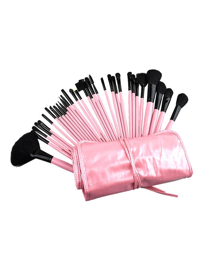 Loquat 32-Piece Professional Makeup Brush Set Pink - Image 1