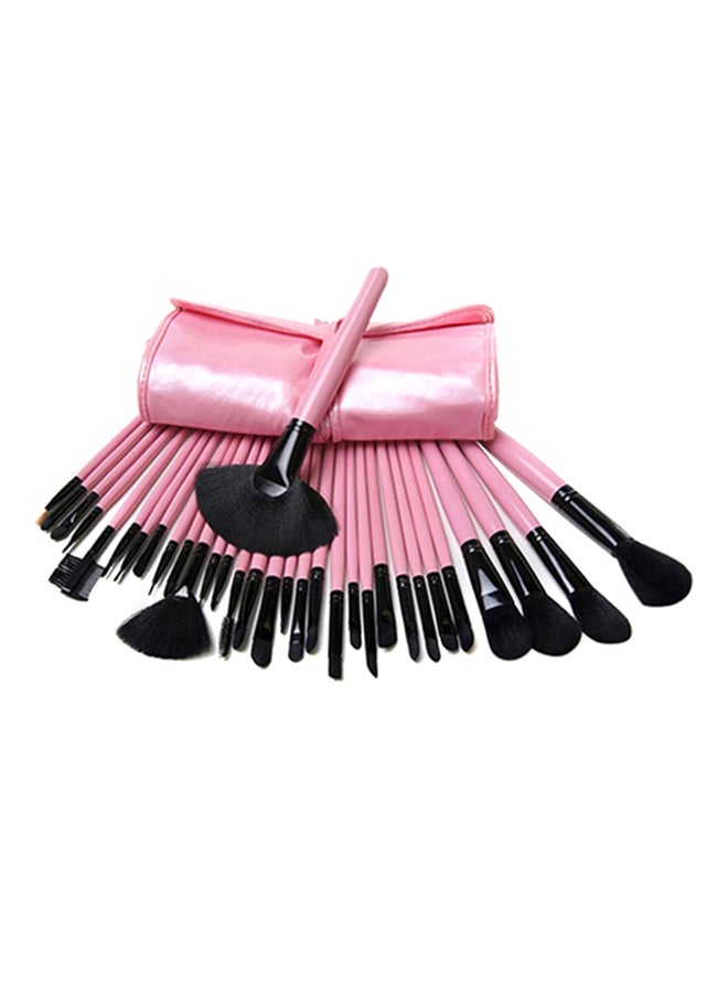 Loquat 32-Piece Professional Makeup Brush Set Pink - Image 2