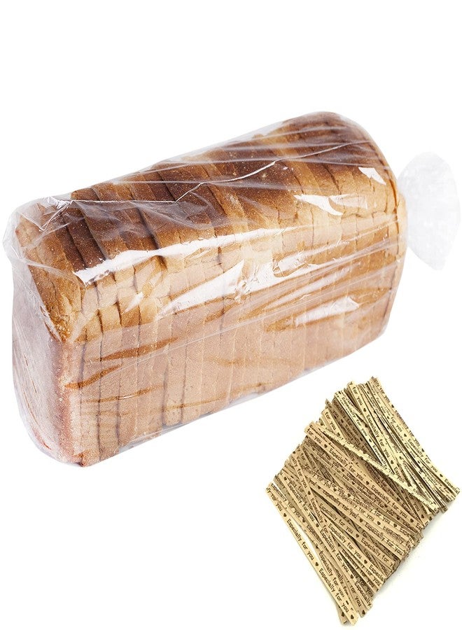 Morepack Bread Bags With Ties,100 Pieces 18x4x8 Inches Reusable Plastic Loaf Storage Bags for Homemade Bread Gift Giving - Image 1