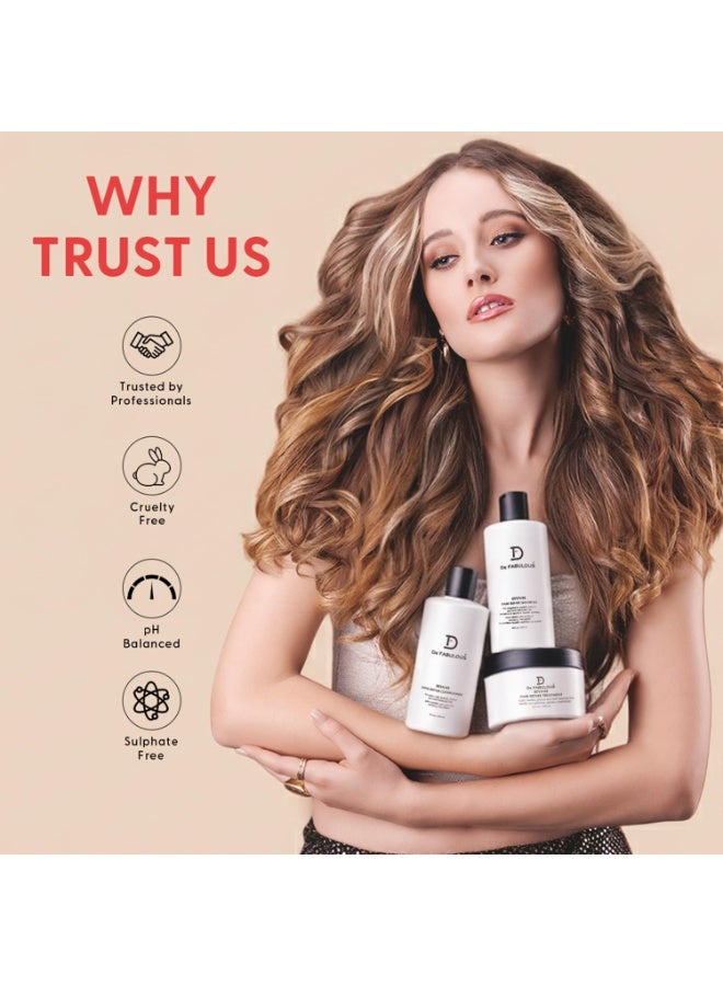 De Fabulous Reviver Hair Repair Shampoo 250ml & Treatment 250ml Combo | Sulphate-Free | pH Balanced | For Dry & Frizzy Hair - Image 2