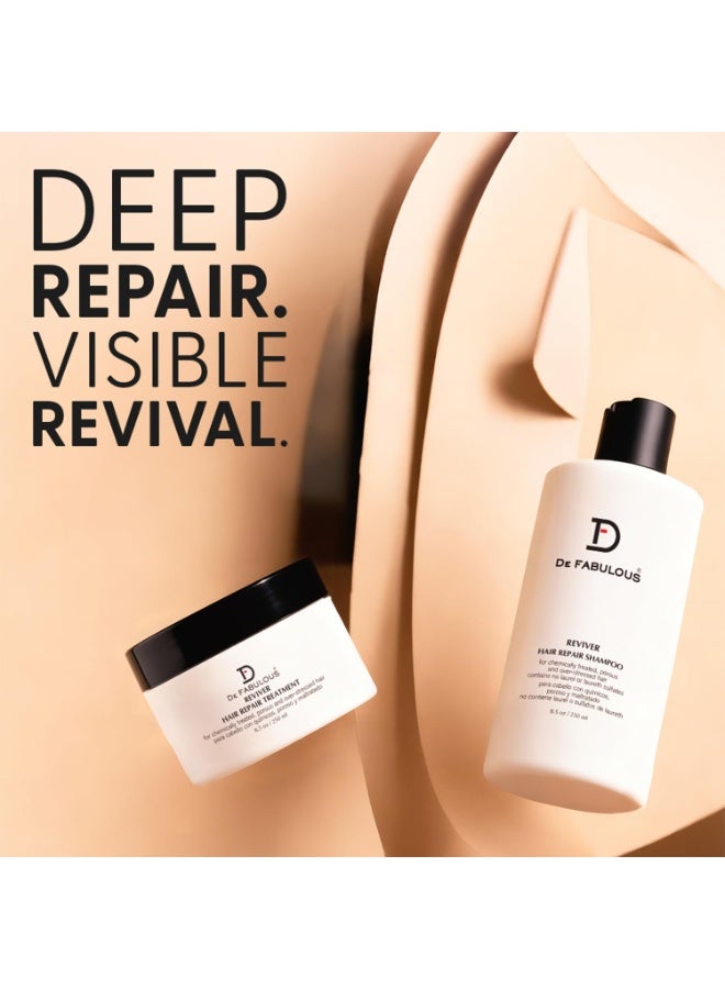 De Fabulous Reviver Hair Repair Shampoo 250ml & Treatment 250ml Combo | Sulphate-Free | pH Balanced | For Dry & Frizzy Hair - Image 4