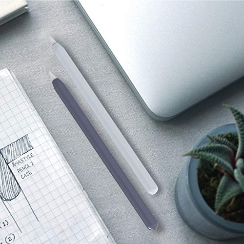 AHASTYLE Silicone Skin Cover for Apple Pencil 2nd Generation, iPad Pro 11 12.9 inch, Midnight Blue & Light Blue - Image 5