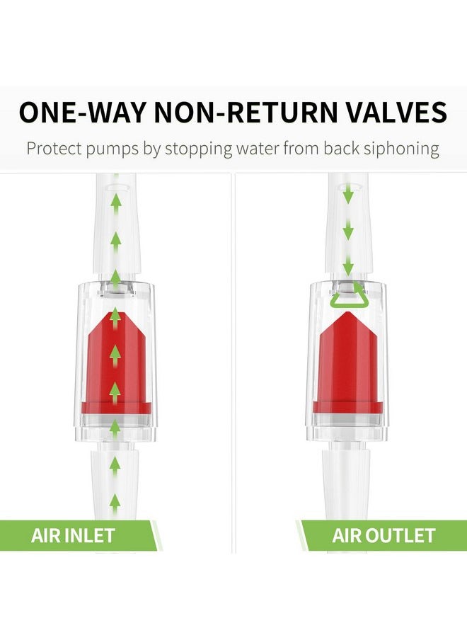 Pawfly Pawfly 6 PCS Aquarium Check Valves for Common Air Pumps Red Plastic 1-Way Non-Return Valves Pump Protectors for Standard 3/16 Inch Airline Tubing Fish Tank Accessories for Aeration Setup  - Image 4