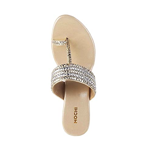 Mochi Womens 34-9908 Gold Slipper - 5 UK (38 EU) (34-9908) - Image 5