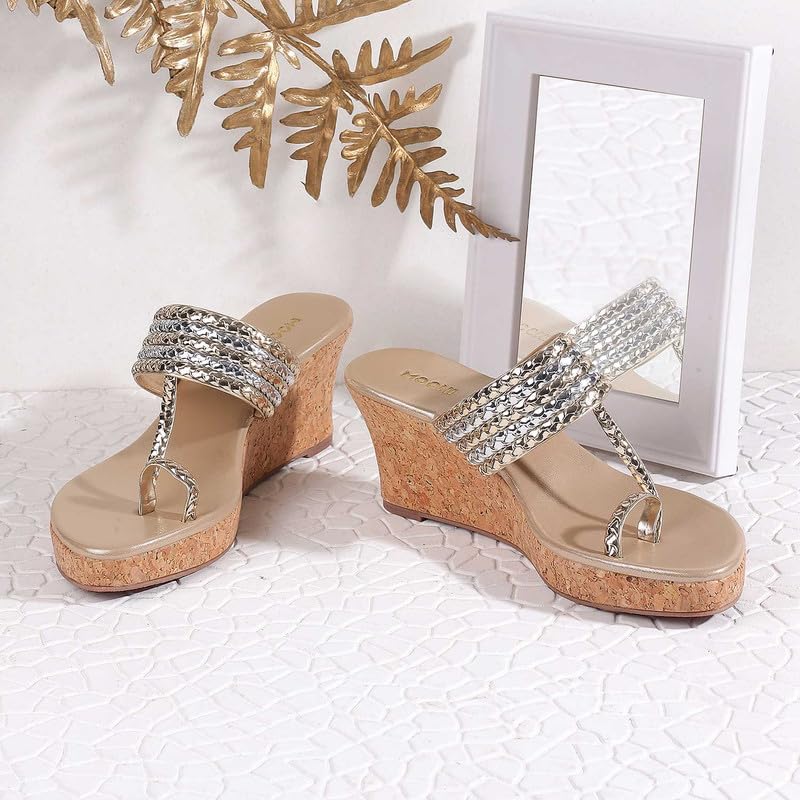 Mochi Womens 34-9908 Gold Slipper - 5 UK (38 EU) (34-9908) - Image 2