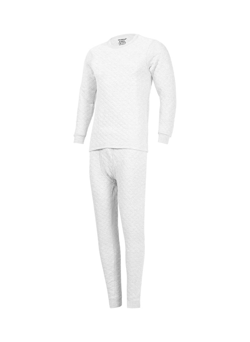 John Gladstone Men's Cotton Triple Knit Thermal Set (White) - Image 2