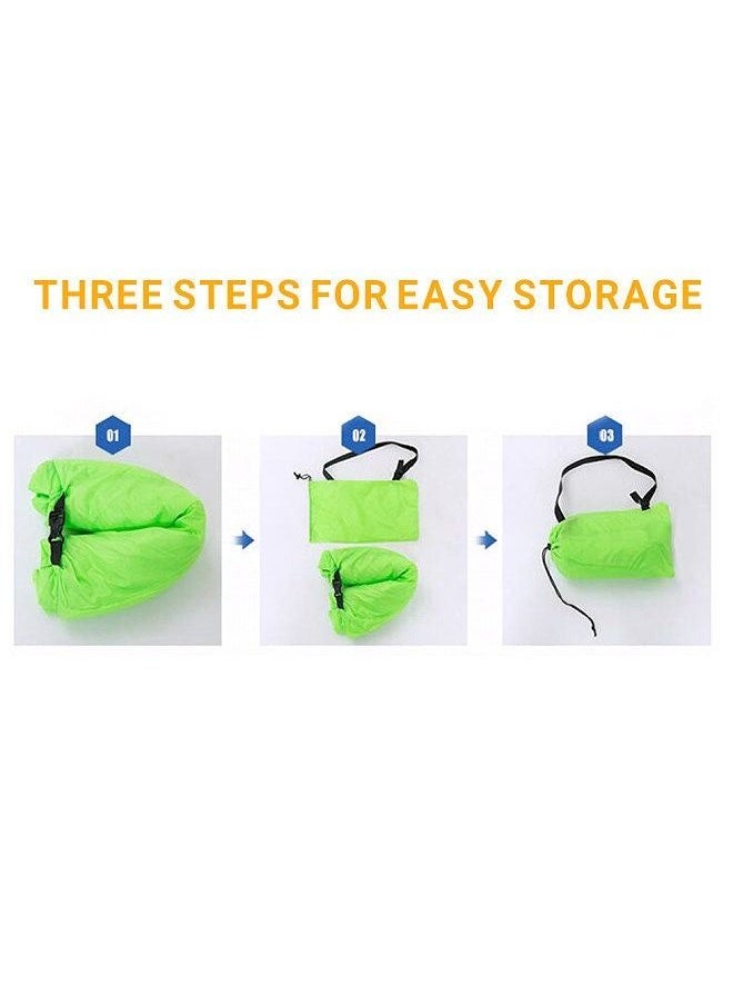 Generic - Super Light-weight Outdoor Air Sofa Portable Couch Foldable Inflatable Bed Beach Sleeping Lounger Polyester Pink - Image 1