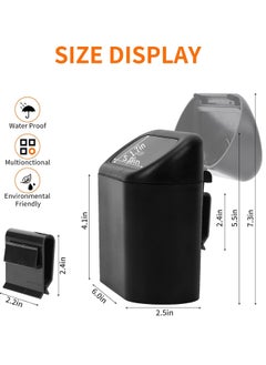 SCIENISH SCIENISH Mini Car Trash Can Bin with Lid and 60pcs Trash Bags Small Car Garbage Can Leakproof Car Accessories Trash Bin Car Dustbin Organizer Container  - Image 2