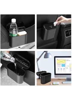 SCIENISH SCIENISH Mini Car Trash Can Bin with Lid and 60pcs Trash Bags Small Car Garbage Can Leakproof Car Accessories Trash Bin Car Dustbin Organizer Container  - Image 3