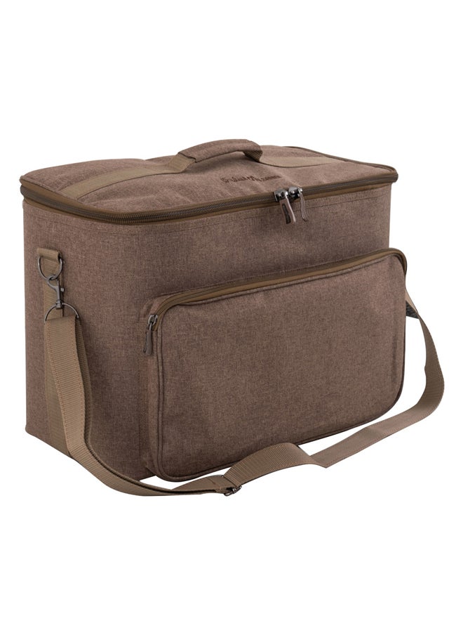 AL SANIDI Al-Kuwait tea and coffee bag for trips, Camping bag, Oud, 45x28x35Cm  - Image 1