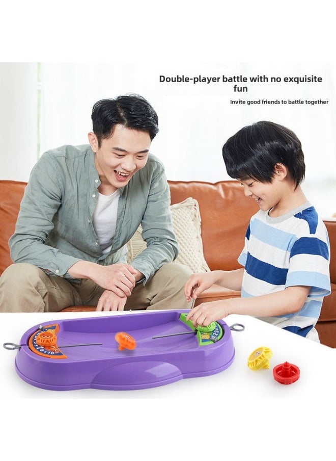 Generic - Pull-type Gyro Battle Plate Children's Parent-child Interactive Toy Suit Multi-player Competitive Battle Gyro-Colour:Battle Top-double Model -Specification:29.5*29.5*4.9CM - Image 1