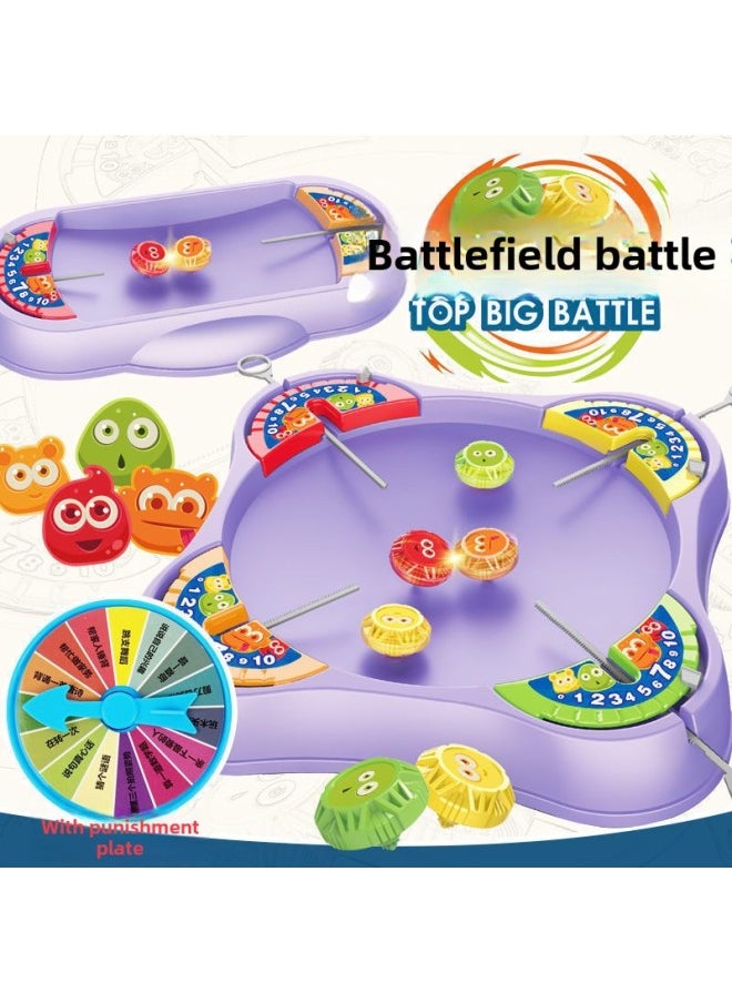 Generic - Pull-type Gyro Battle Plate Children's Parent-child Interactive Toy Suit Multi-player Competitive Battle Gyro-Colour:Battle Top-double Model -Specification:29.5*29.5*4.9CM - Image 1