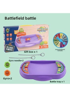 Pull-type Gyro Battle Plate Children's Parent-child Interactive Toy Suit Multi-player Competitive Battle Gyro-Colour:Battle Top-double Model -Specification:29.5*29.5*4.9CM